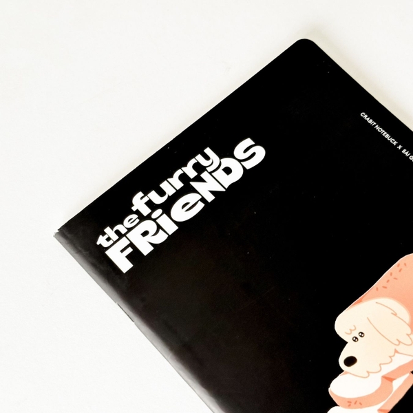 Vở kẻ ngang 120 trang Crabit x SGT - The Furry Friends - Cu Lỳ - Đen