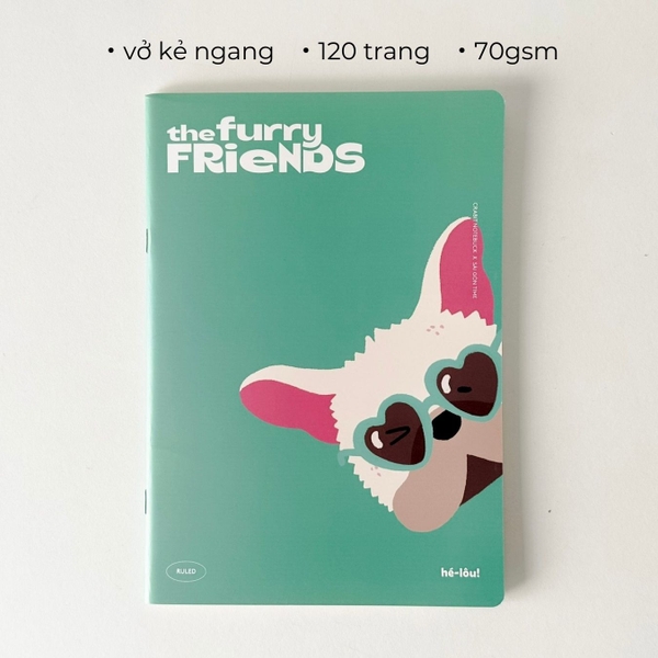 Combo 3 Vở kẻ ngang 120 trang Crabit x SGT - The Furry Friends