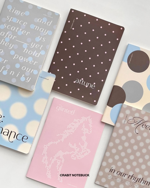 Combo 3 Vở grid caro 100 trang 80gsm Chấm bi