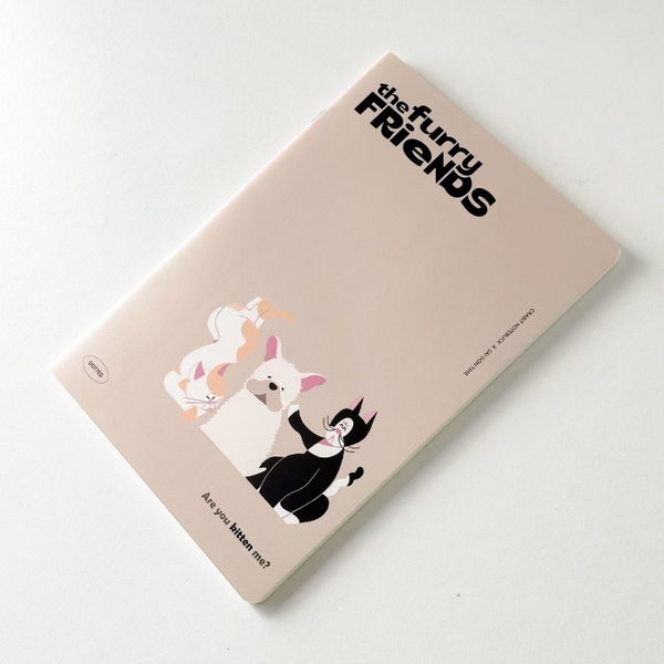 Vở chấm dot 120 trang Crabit x SGT - The Furry Friends - Tam ca - Nâu