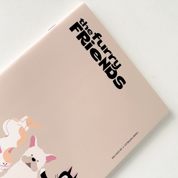 Vở chấm dot 120 trang Crabit x SGT - The Furry Friends - Tam ca - Nâu