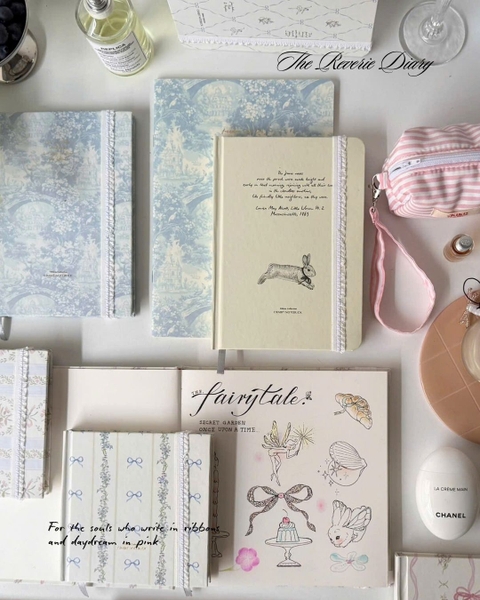 Sổ tay scrapbook A5 dot 130gsm The Reverie Diary - Thỏ Nơ