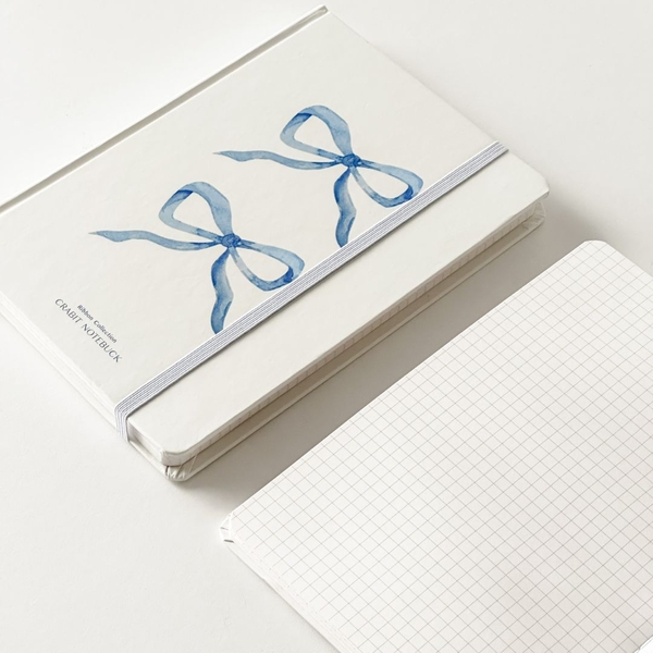 Sổ grid A5 Ribbon Collection Nơ Xanh