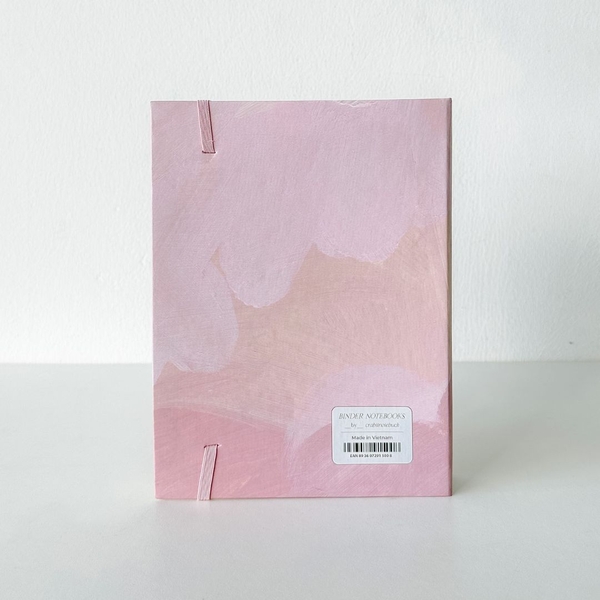 Sổ còng sắt bìa cứng A5 6 lỗ Feather Vệt màu Hồng