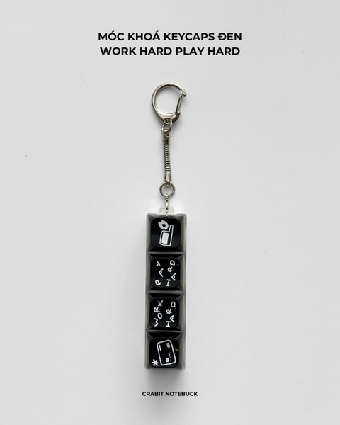 Móc khoá keycaps 4 phím Chăm chỉ