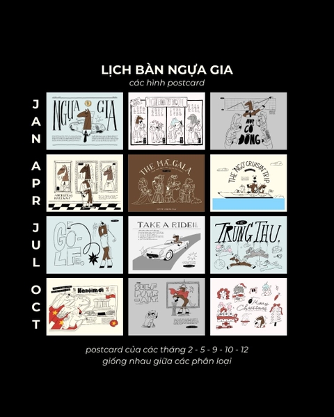Lịch để bàn 2026 Crabit Calendar - Ngựa Gia