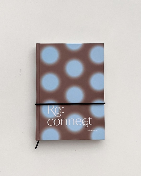 Sổ tay A5 dot 132 trang 130gsm Chấm bi - Nâu Xanh