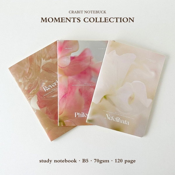 Vở kẻ ngang 80 trang Moments Collection - Hoa be
