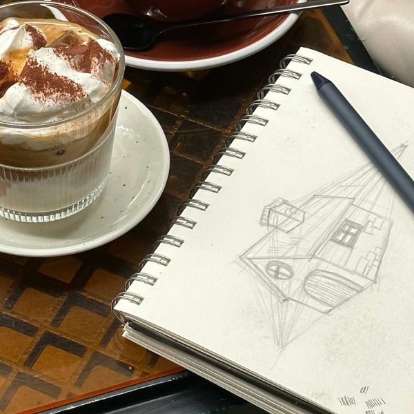 Sổ Sketchbook lò xo A5 dọc - Đen