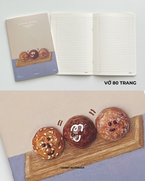 Combo 3 Vở kẻ ngang 70gsm 80 trang Miếng