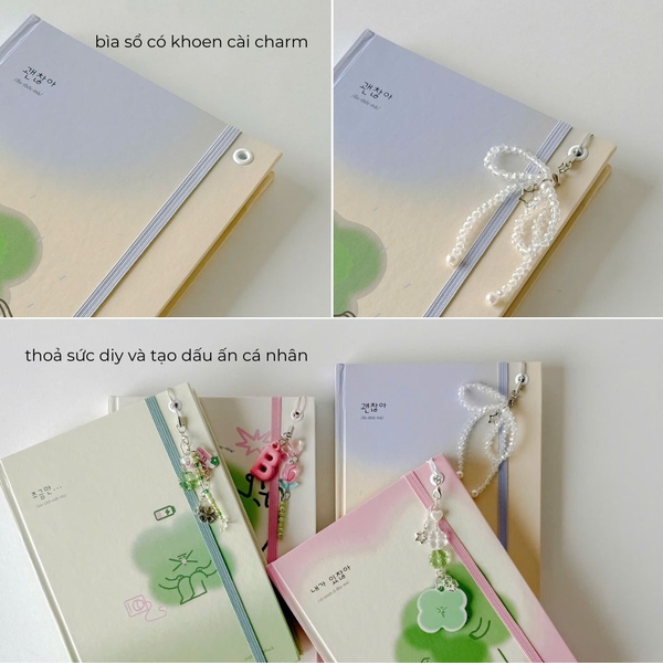 Sổ tay A5 grid 130gsm 128 trang - Hên đi mưa