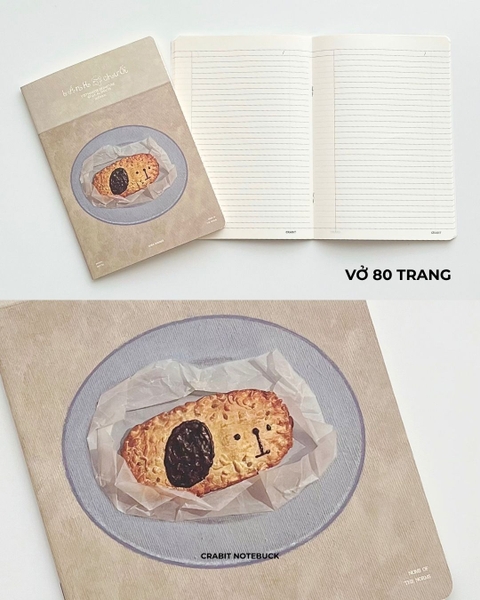 Vở kẻ ngang 70gsm 80 trang Miếng - Bánh chuối