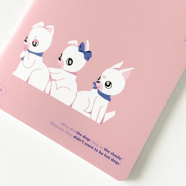 Vở kẻ ngang 120 trang Crabit x SGT - The Furry Friends - Tam ca - Hồng