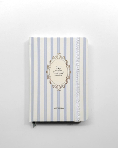 Sổ tay scrapbook A5 grid 130gsm The Reverie Diary - Nhũ Sọc Xanh