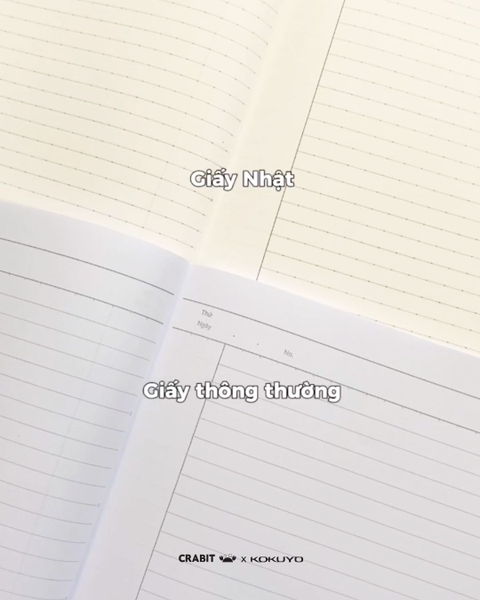 Vở kẻ ngang chấm 80 trang B5 giấy Nhật Crabit x Kokuyo Land of Too-Shy 2 -  Thỏ Picnic