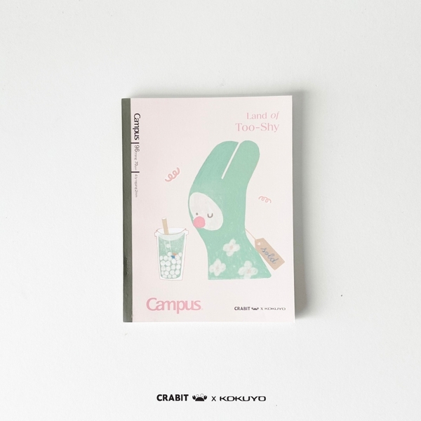 Vở A5 4 ly kẻ ngang 96 trang Thỏ - Crabit x Kokuyo - Land of Too-Shy