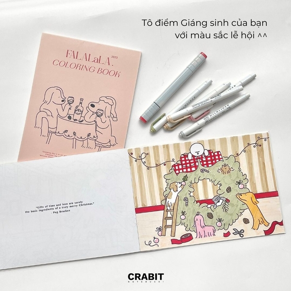 Sổ tô màu bút marker Falalala chủ đề lễ hội, giáng sinh