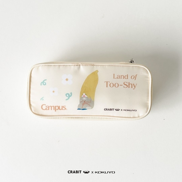 Túi Bút Viết Học Sinh Đa Năng Nhiều Ngăn Tiện Lợi In hình Crabit x Kokuyo Campus | Land of Too Shy Series
