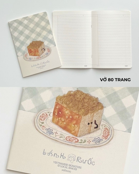 Vở kẻ ngang 70gsm 80 trang Miếng - Bánh ruốc
