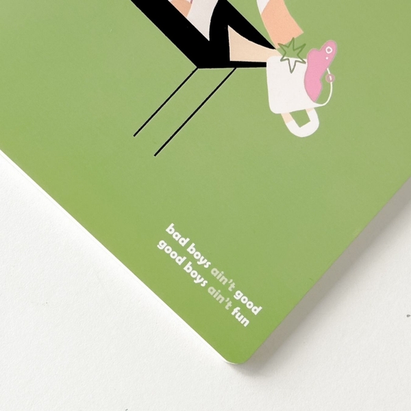 Vở chấm dot 120 trang Crabit x SGT - The Furry Friends - Bad boy - Xanh lá