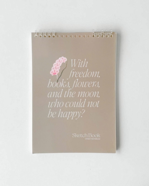 Sketchbook slim binder B5 190gsm Kỳ Hoa Dị Thảo - Hoa Lan Quote