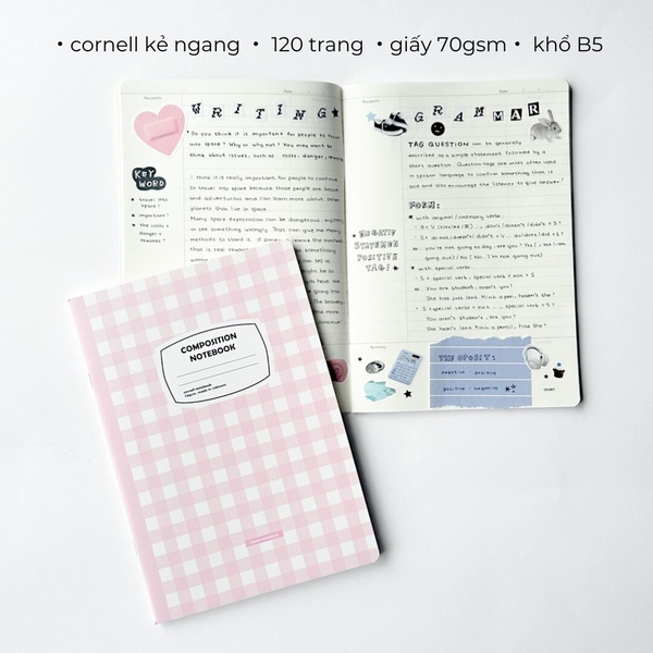 Combo 3 Vở cornel 120 trang Composition Collection