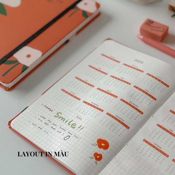 Sổ lịch Planner 2022 Special Edition - Red Flower