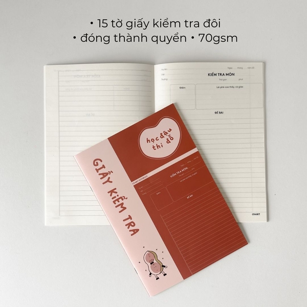 Giấy kiểm tra Học đậu Thi Đỗ - Đậu đỏ xanh