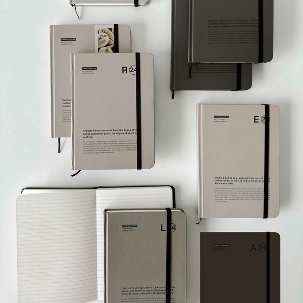 Sổ tay A5 kẻ ngang 130gsm Crabit Coffee Beans - Arabica