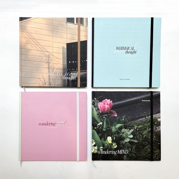 Sketchbook Vuông 190gsm - Wandering Mind Hồng