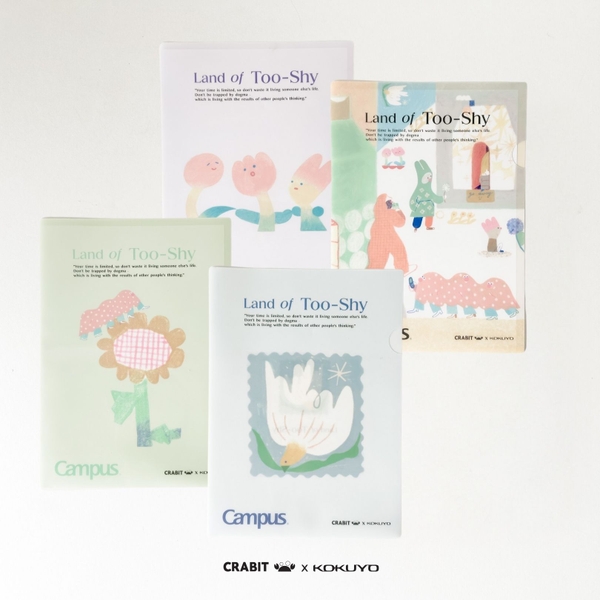 Set 4 Bìa lá size A4 Crabit x Kokuyo Campus | Land of Too Shy
