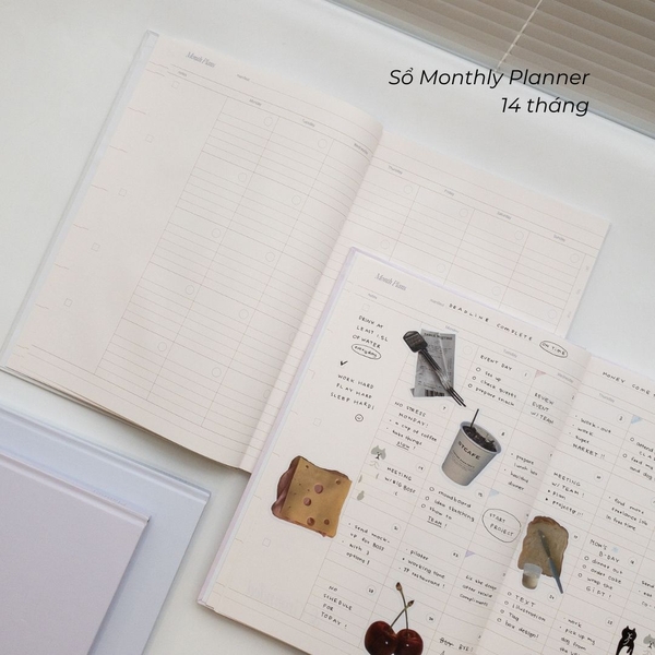 Sổ lịch Planner 2025 A4 Monthly Plan - 14 Months