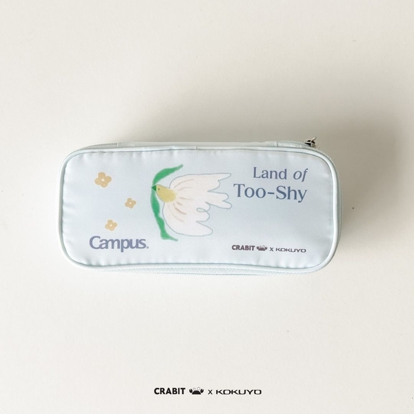 Túi Bút Viết Học Sinh Đa Năng Nhiều Ngăn Tiện Lợi In hình Crabit x Kokuyo Campus | Land of Too Shy Series