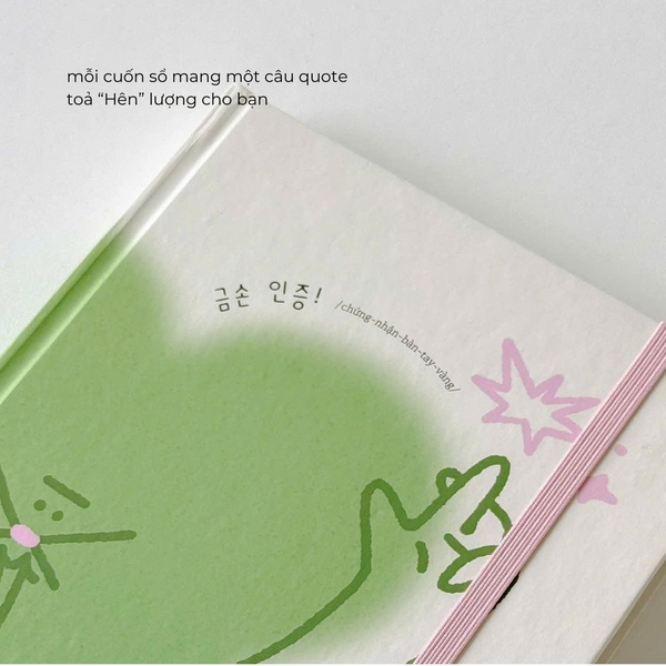 Sổ tay A5 dot 130gsm 128 trang - Hên Tay Vàng