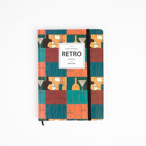 Sổ tay Retro nâu đỏ - trơn