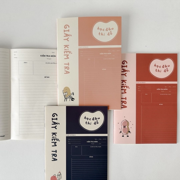 Giấy kiểm tra Học đậu Thi Đỗ - Đậu tương hồng