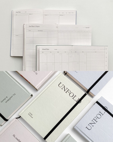 Sổ lịch kế hoạch Planner 2026 14 tháng A5 Crabit The Unfold - Be