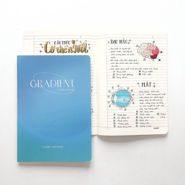 Vở kẻ ngang 80 trang Gradient Xanh dương
