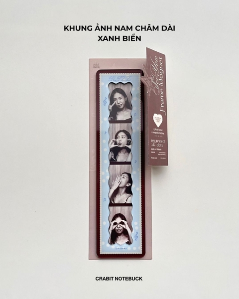 Khung ảnh nam châm dài 4 tấm Chấm bi