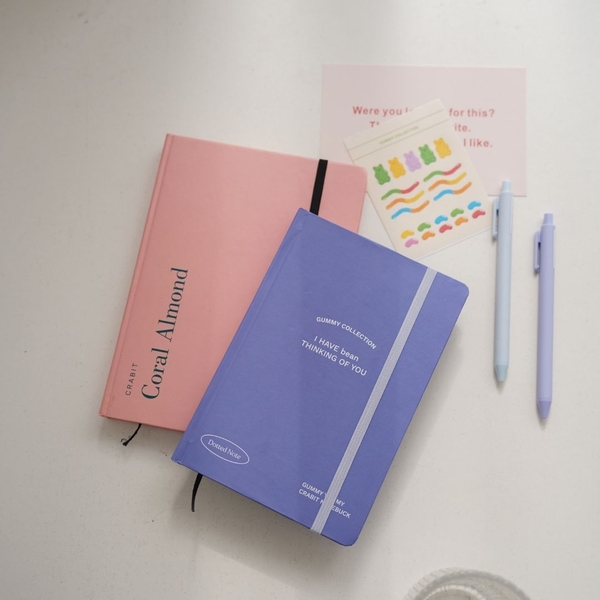 [Tặng kèm sticker] Sổ tay dotgrid bỏ túi Gummy Collection - Bean Xanh tím
