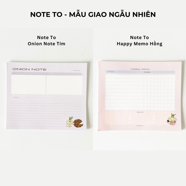 Giấy note to ghi chú - Onion