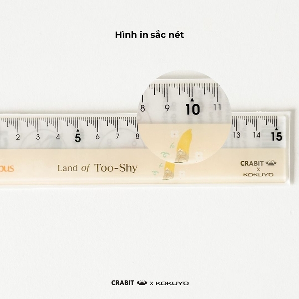Thước Kẻ 15cm Acrylic Siêu Bền Tránh Xước Gọn Crabit x Kokuyo Campus | Land of Too-Shy