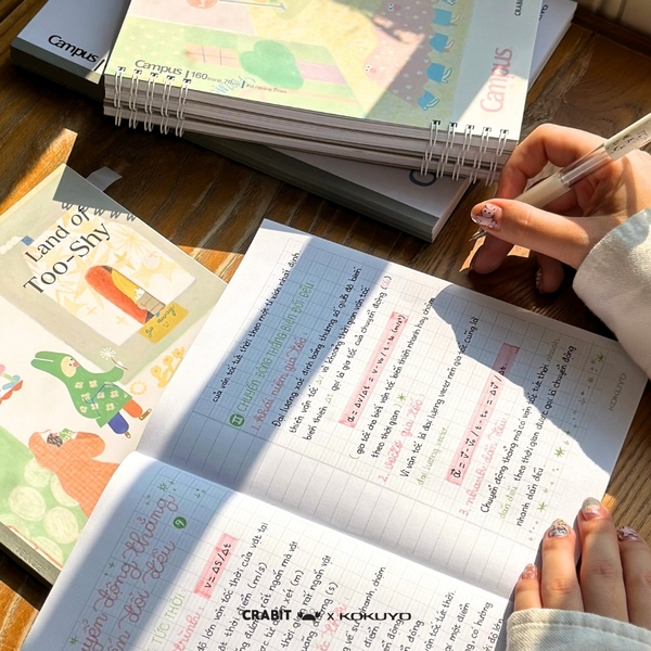 Vở A5 4 ly kẻ ngang 96 trang Thỏ - Crabit x Kokuyo - Land of Too-Shy