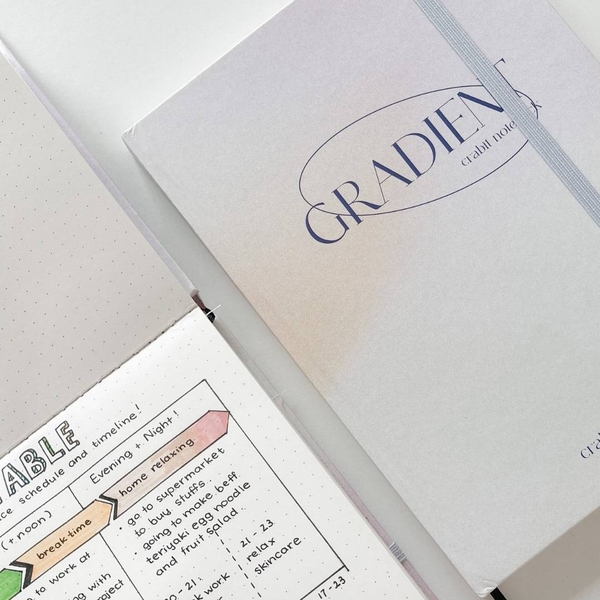 Sổ tay dotgrid 130gsm Gradient Trắng