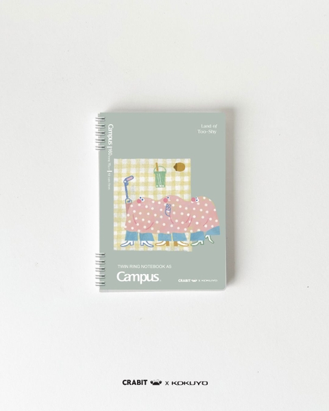 Sổ lò xo A5 grid 160 trang Crabit x Kokuyo - Land of Too-Shy - Netizen Picnic