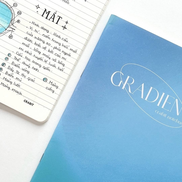 Vở kẻ ngang 80 trang Gradient Xanh dương