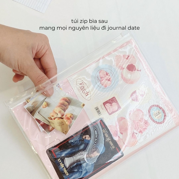 Sổ A5 grid 130gsm 128 trang Peach Pocket