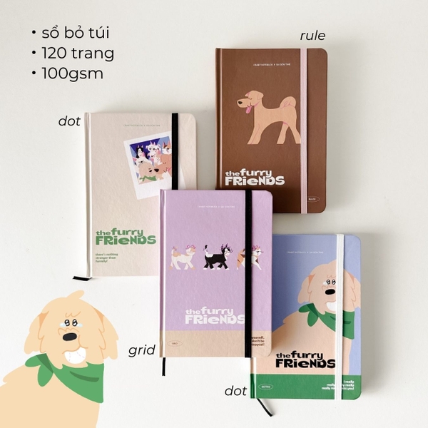 Sổ tay bỏ túi Dot The Furry Friends Crabit x SGT - Cu Lỳ
