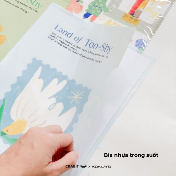 Set 4 Bìa lá size A4 Crabit x Kokuyo Campus | Land of Too Shy