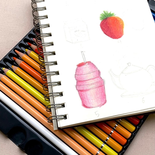 Sổ Sketchbook lò xo A5 dọc - Đen